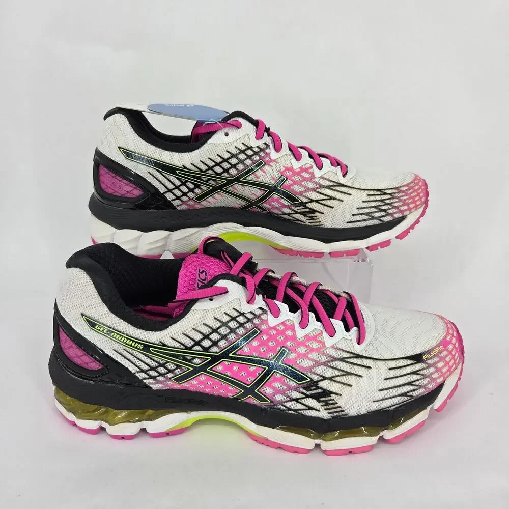 NEW Asics T557N Gel Nimbus 17 White Pink Glow Women's 9.5 Athletic Shoe In Box